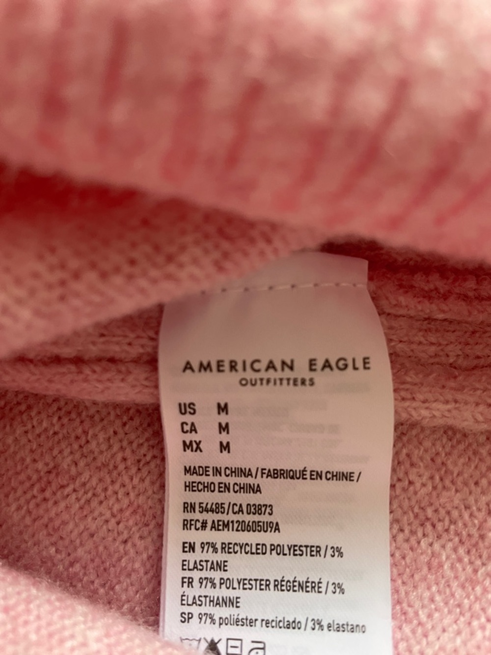 🌸 AMERICAN EAGLE Pink Heart Sweater Size M - Picture 2 of 5